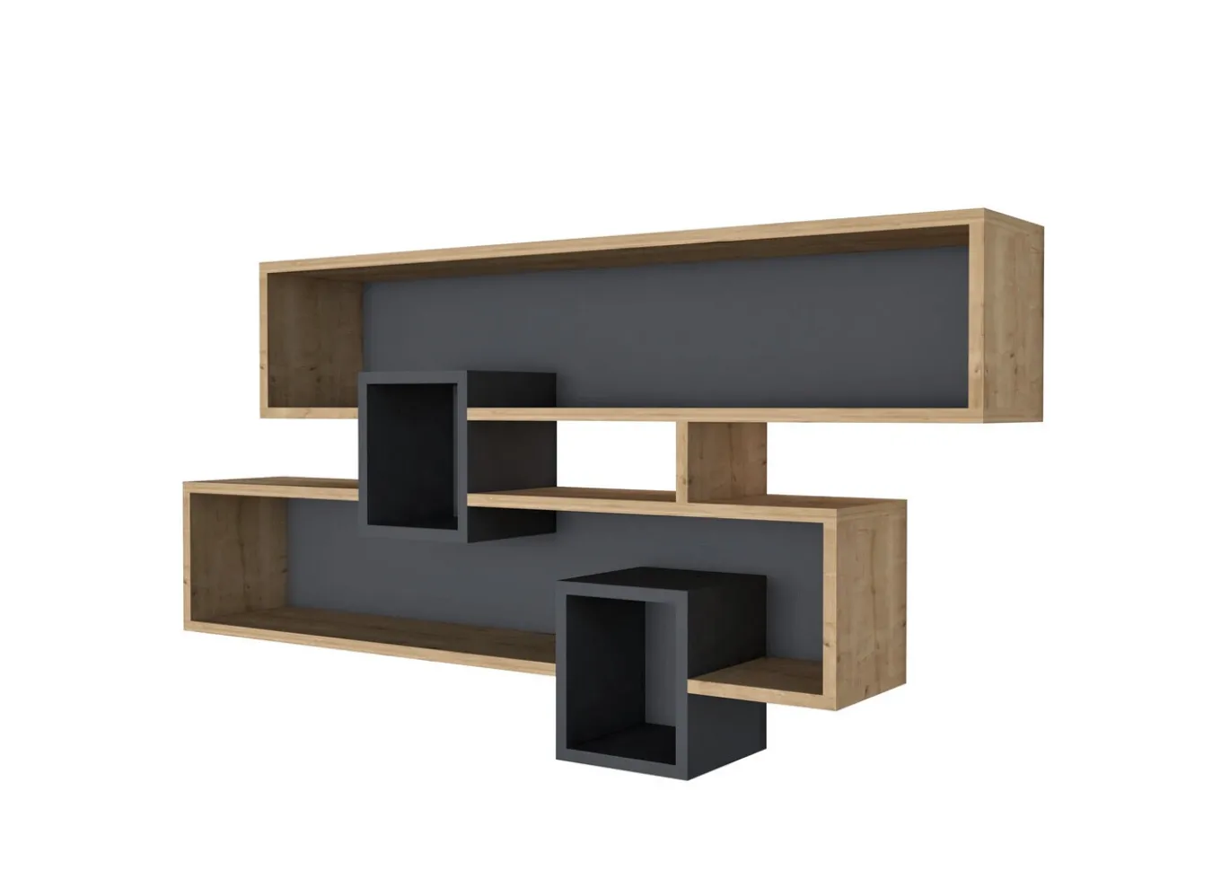 Wandplank Karen Melamine Saffier Antraciet
