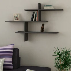 Wandplank Leo Melamine Antraciet