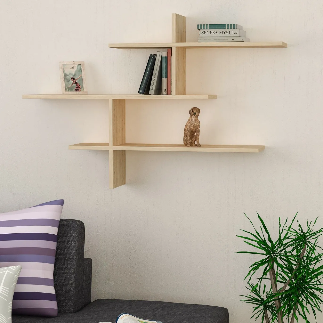 Wandplank Leo Melamine Naturel