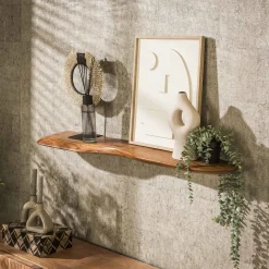 Wandplank Organic Acaciahout Naturel 120cm - Giga Meubel