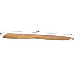 Wandplank Organic Acaciahout Naturel 120cm - Giga Meubel