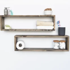 Wandplank Sjoerd Walnoot Set van 2