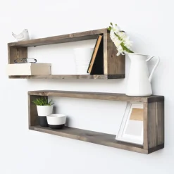 Wandplank Sjoerd Walnoot Set van 2