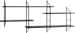 Wandplank Snolla Melamine Zwart Ash 191cm - Giga Living