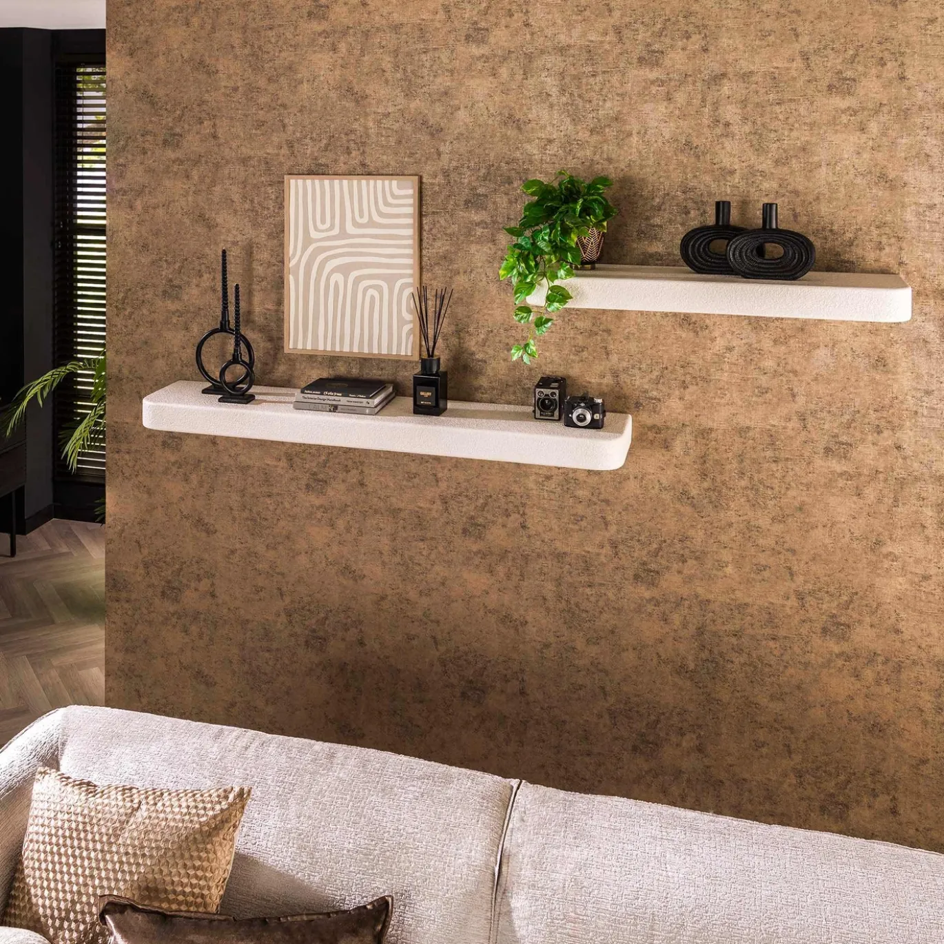 Wandplank Stone Marmer Composiet 100cm - Giga Meubel