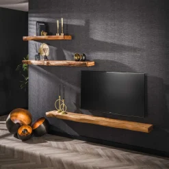 Wandplank Tree Acaciahout Naturel 100cm - Giga Meubel