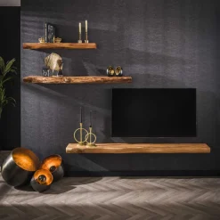 Wandplank Tree Acaciahout Naturel 100cm - Giga Meubel