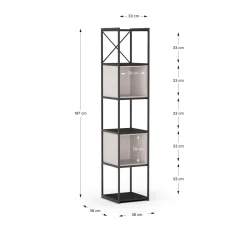 Wandrek Anya 180x36cm Zwart/Bruin - Giga Meubel