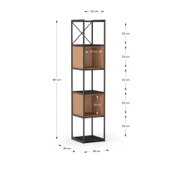 Wandrek Anya 180x36cm Zwart/Crème - Giga Meubel