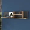 Wandschap Akbez Walnoot/Antraciet