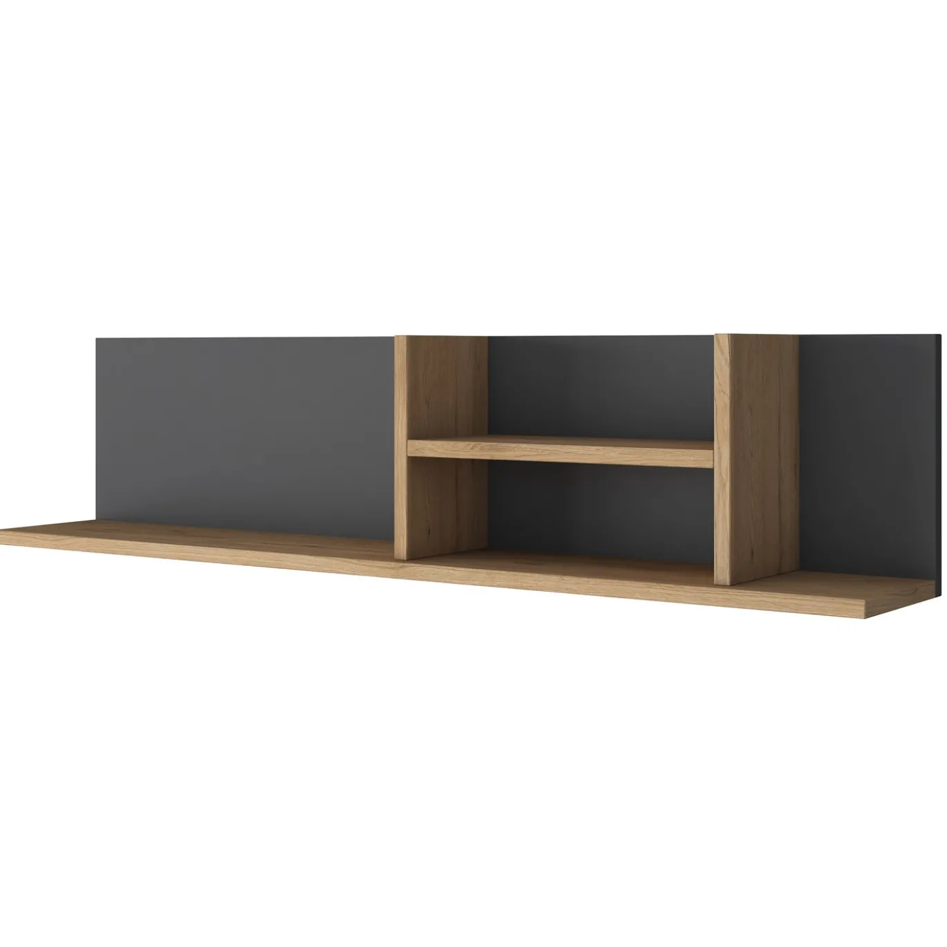 Wandschap Akbez Walnoot/Antraciet