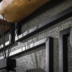 Wandschap Edge Acaciahout Naturel Set van 5 - Giga Meubel