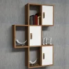 Wandschap Flora Walnoot/Wit