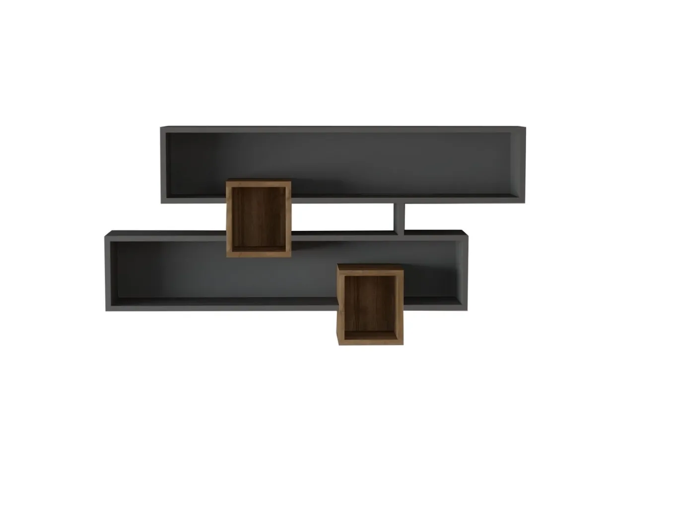 Wandschap Karen Antraciet/Walnoot 120cm