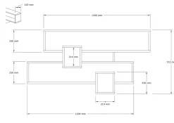 Wandschap Karen Antraciet/Walnoot 120cm