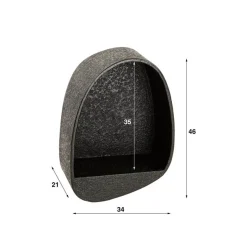 Wandschap Metallic Druppel Grijs - Giga Meubel