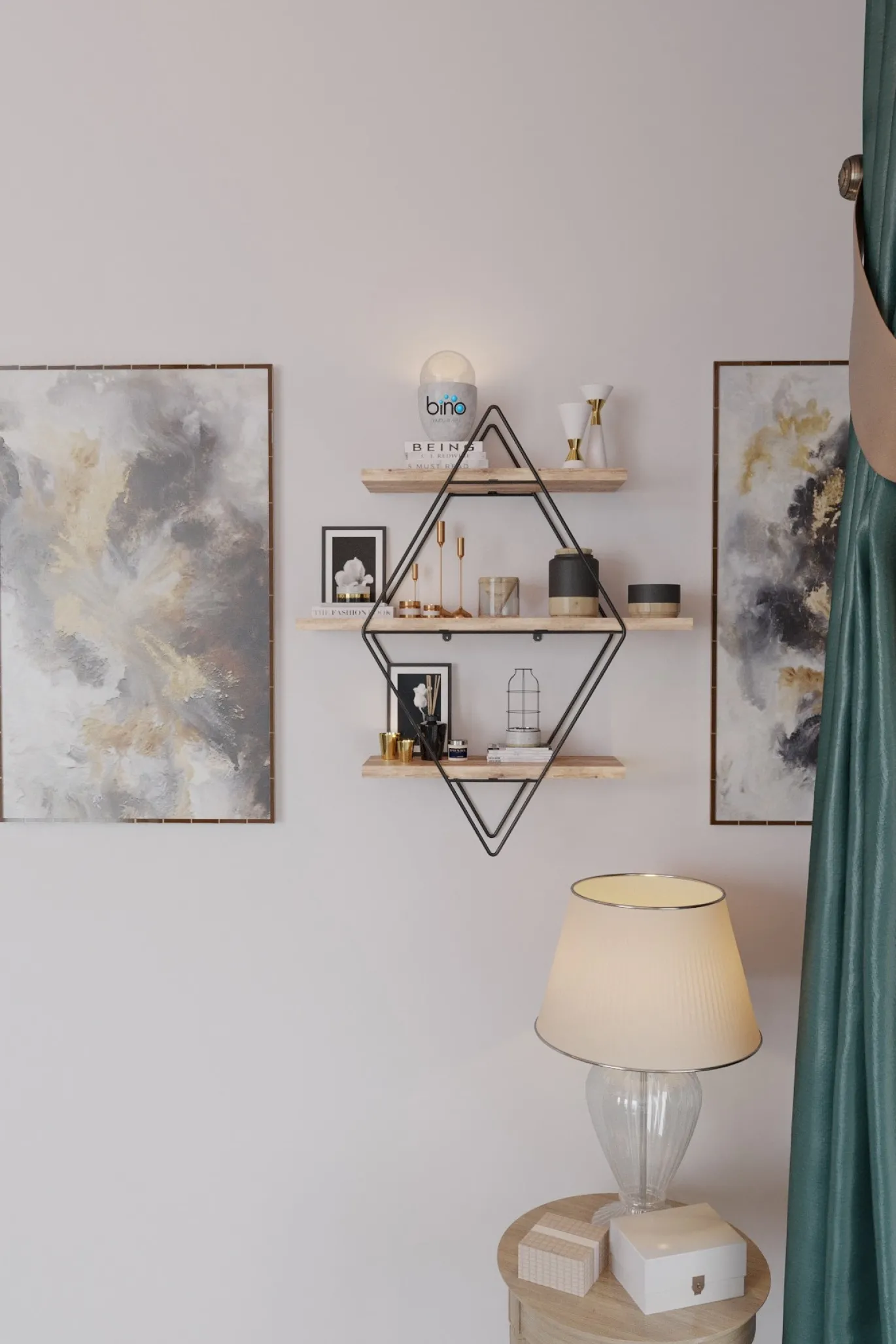 Wandschap Prizma Zwart