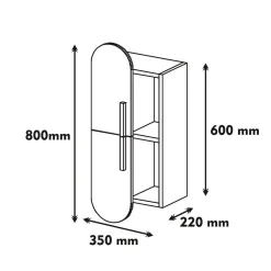 Wandschap Rose Wit