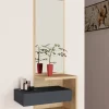 Wandspiegel Stella Naturel/Antraciet met Lade