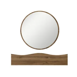 Wandspiegel + Wandschap Princesse Walnoot