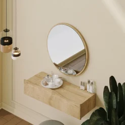 Wandspiegel + Wandschap Princesse Naturel