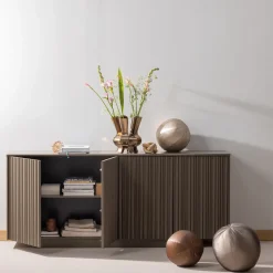 Woood Bal Rodeo Kussen Groot Metallic Koper Bruin
