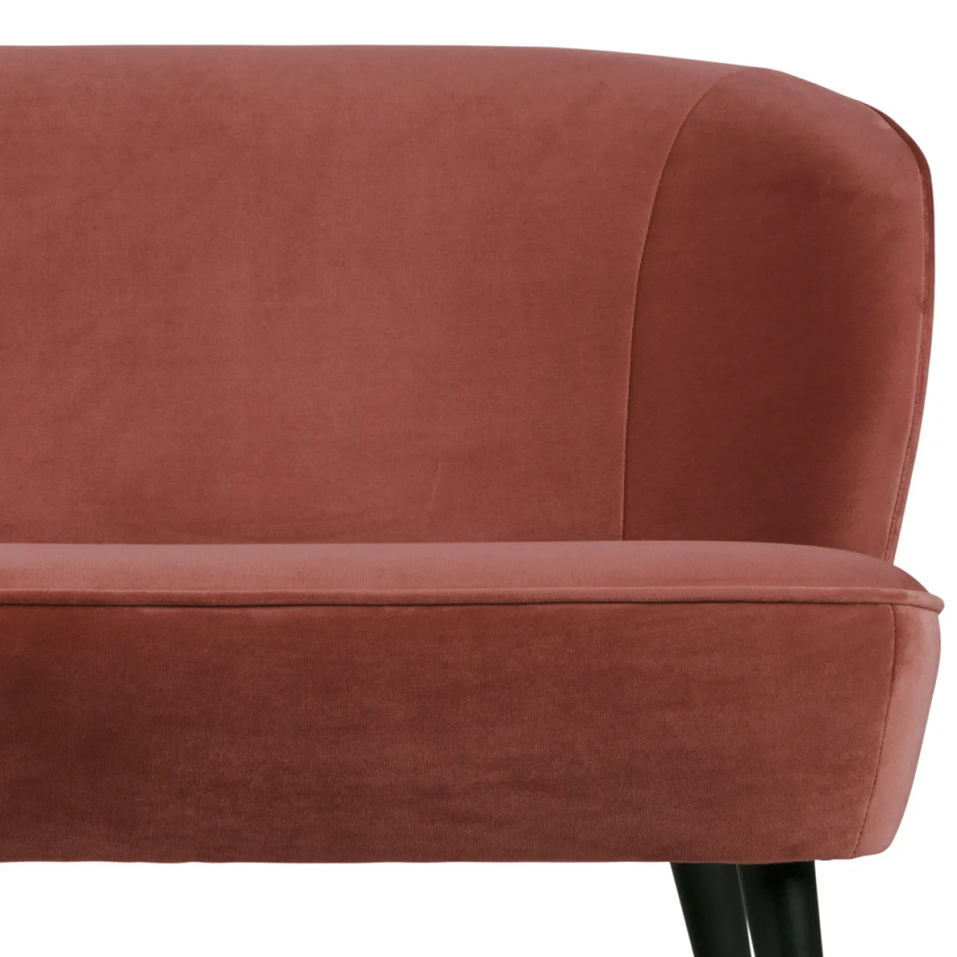 Woood Bankje Sara Velvet Bordeauxrood