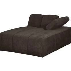 Woood Bank Mojo Element Chaise Longue Rechts Ribstof Bruin
