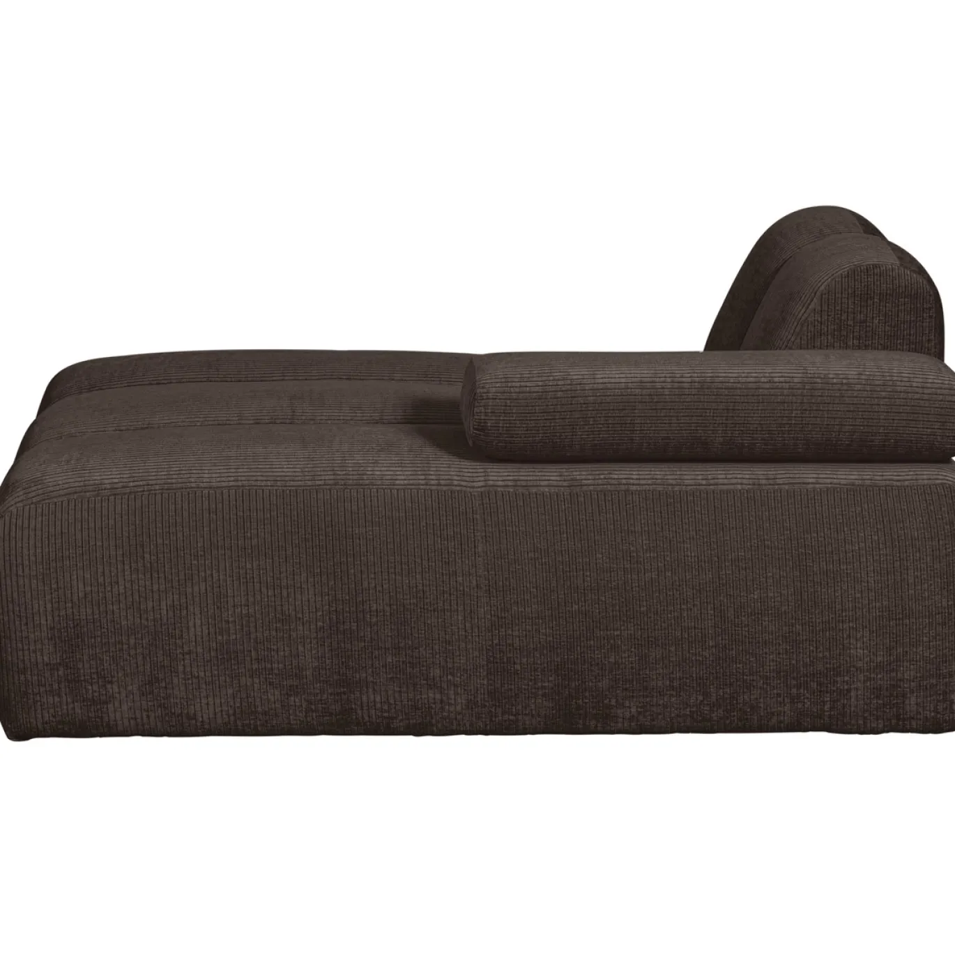 Woood Bank Mojo Element Chaise Longue Rechts Ribstof Bruin