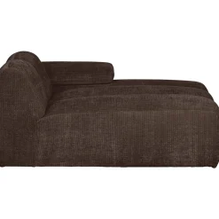 Woood Bank Mojo Element Chaise Longue Rechts Ribstof Bruin