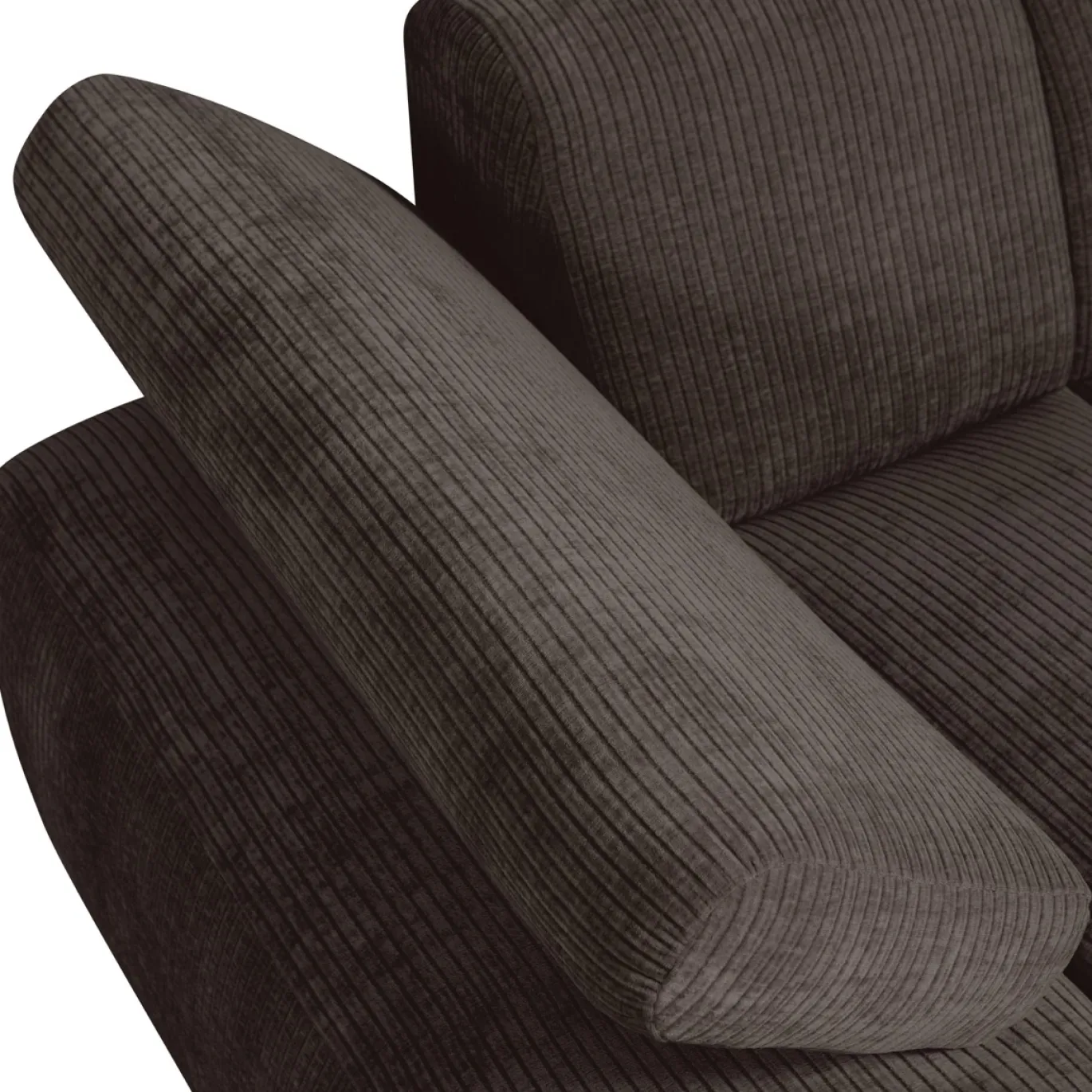 Woood Bank Mojo Element Chaise Longue Links Ribstof Bruin