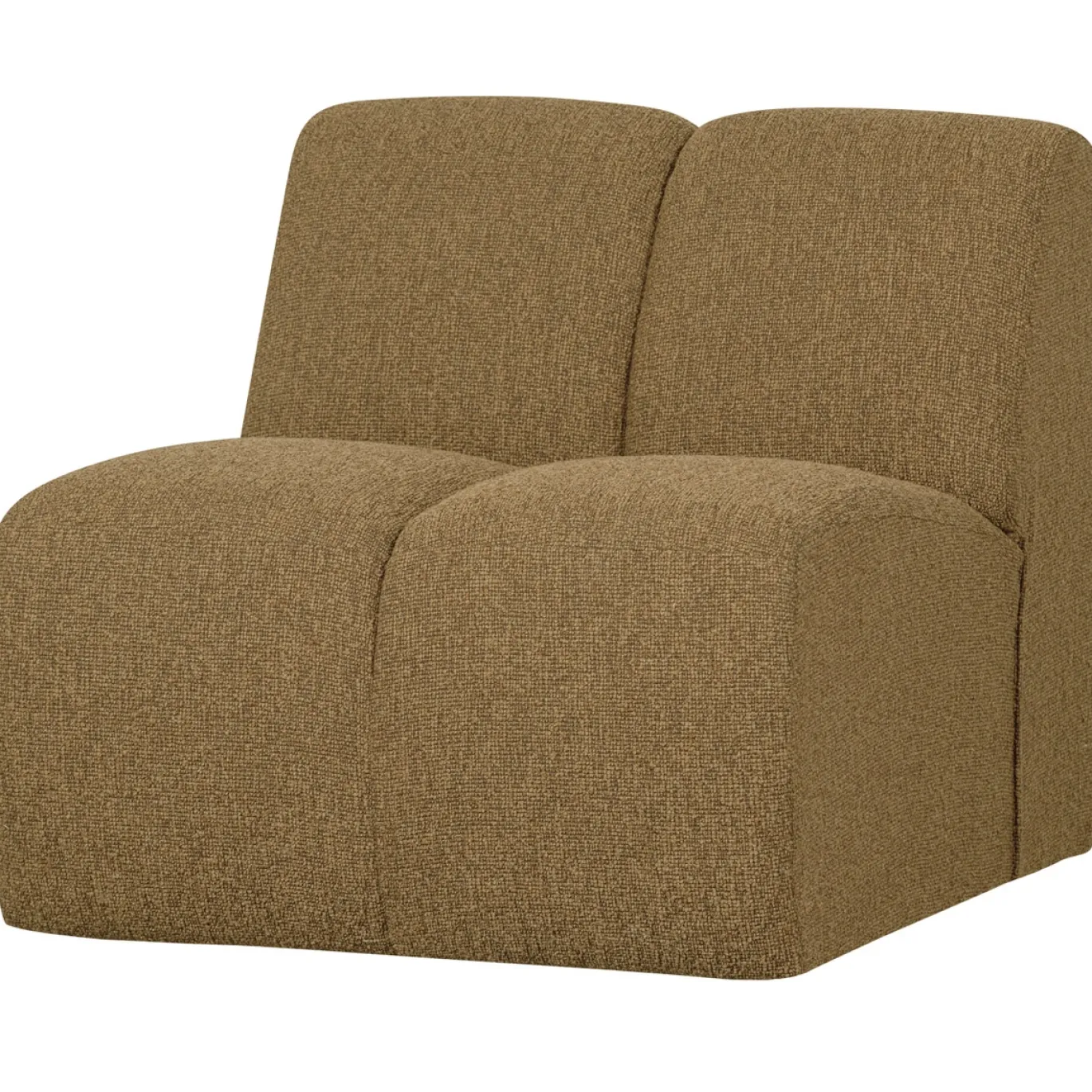 Woood Bank Mojo Element 1-Zits Bouclé Geel/Bruin