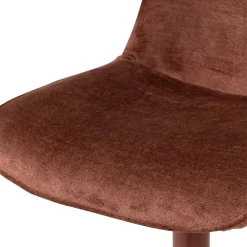 Woood Barstoel Marten Chenille Kastanjebruin