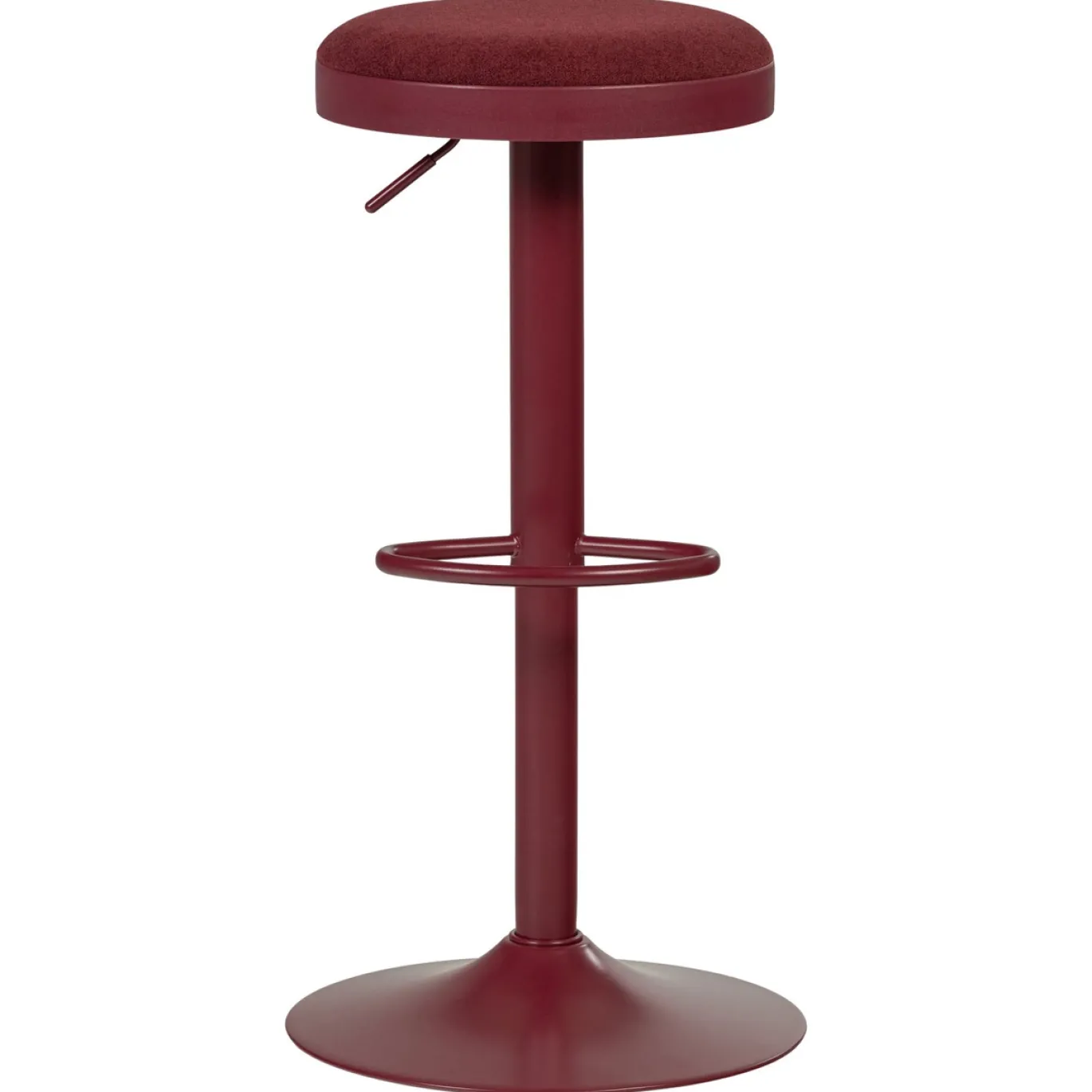 Woood Barstoel Mevo Chenille Bordeauxrood