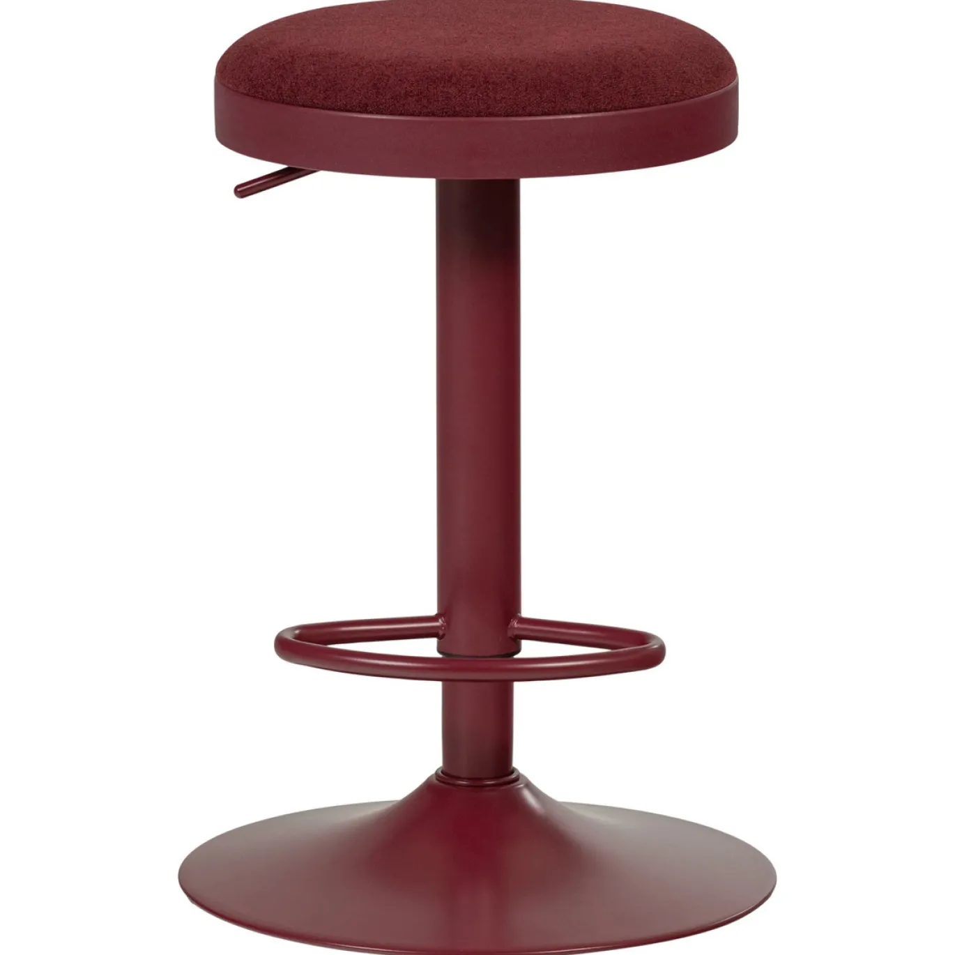 Woood Barstoel Mevo Chenille Bordeauxrood