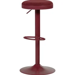 Woood Barstoel Mevo Chenille Bordeauxrood
