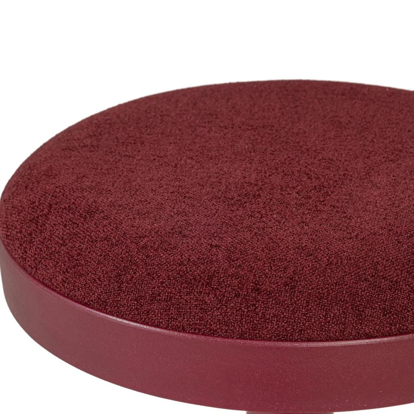 Woood Barstoel Mevo Chenille Bordeauxrood