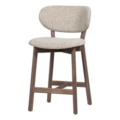 Woood Barstoel Udar Naturel Met Houten Frame Bruin