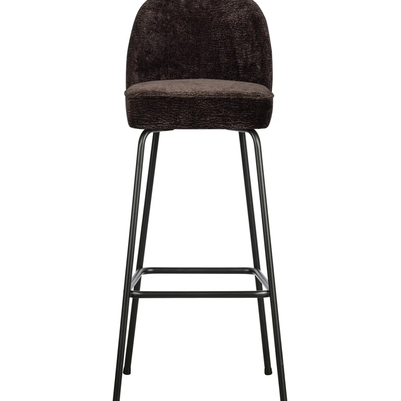 Woood Barstoel Vogue 80cm Chenille Donkerbruin