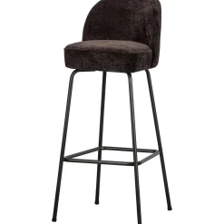 Woood Barstoel Vogue 80cm Chenille Donkerbruin