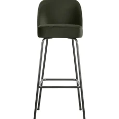 Woood Barstoel Vogue 80cm Fluweel Dark Green