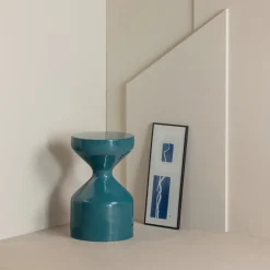 Woood Bijzettafel Floyd Metaal Petrolblauw
