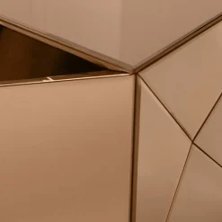 Woood Bijzettafel Glintz Hout Spiegelglas Bruin