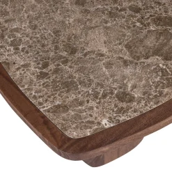 Woood Bijzettafel Granu Marmer/Mangohout Bruin