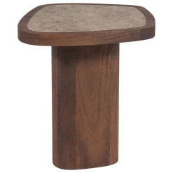 Woood Bijzettafel Granu Marmer/Mangohout Bruin