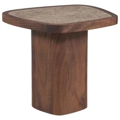 Woood Bijzettafel Granu Marmer/Mangohout Bruin