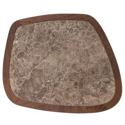 Woood Bijzettafel Granu Marmer/Mangohout Bruin