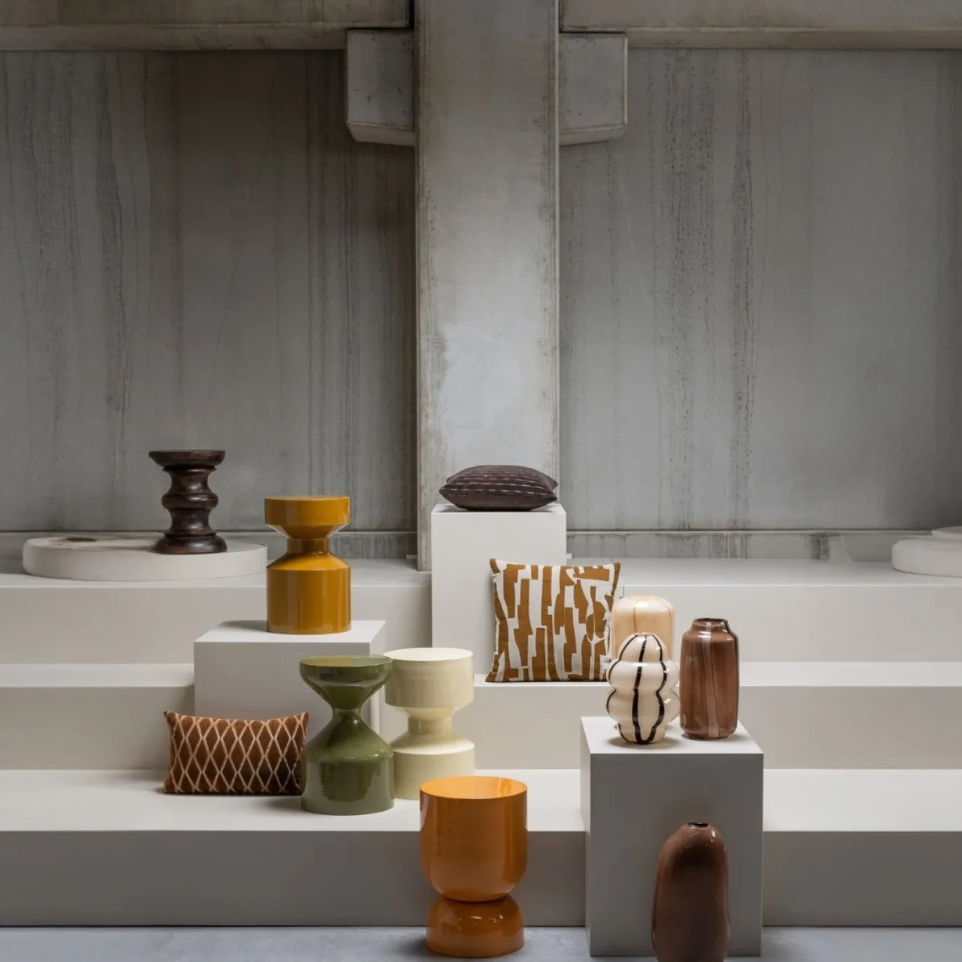 Woood Bijzettafel Hekla Metaal Oranje