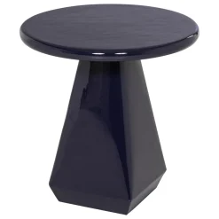 Woood Bijzettafel Lavo Metaal Hoogglans Donkerblauw