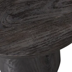 Woood Bijzettafel Maan Donkerbruin Ø40cm